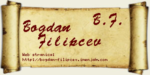 Bogdan Filipčev vizit kartica